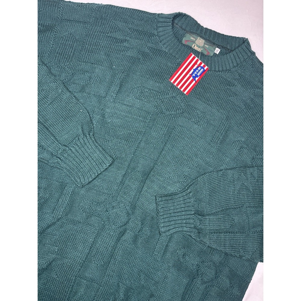 VINTAGE Orvis Sweater Men's XXL Aztec Knit Southwest Cotton NWT Made in USA